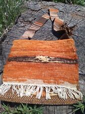 Mexican Wool Blanket Handbag Brown Orange Earth Tones picture