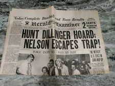Reproduction Chicago Herald Examiner Newspaper July 24, 1934 John Dillinger Dead picture