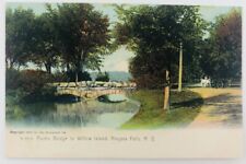 Vtg Niagara Falls New York NY Rustic Bridge to Willow Island Postcard Undivided picture