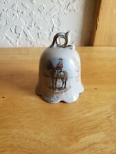 Souvenir of Canada Porcelain Bell Gold Details Mounted Police Horse Vintage T9 picture