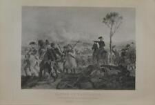 Antique Revolutionary War Battle of Bennington Original 1870's Engraving Art picture