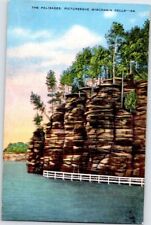 Vintage Postcard The Palisades, Picturesque Wisconsin Dells Linen picture