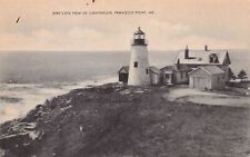 Pemaquid Point Lighthouse, Keepers Cottage, Rocky Coast, Maine Vtg Postcard C31 picture