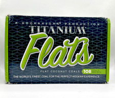 HookahJohn Titanium Coconut Hookah Coals 108 Count Flats 2.2lbs Cube Health Care picture