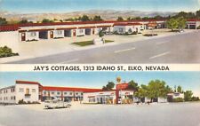 Linen Postcard Jay's Cottages in Elko, Nevada~131028 picture