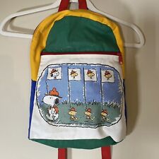 VTG 1980s Snoopy & Woodstock Peanuts Rare Backpack USA picture