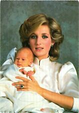 HRH Prince Henry Charles Albert David With HRH Princess Diana Postcard picture