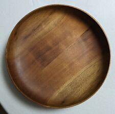 Vintage Large Wooden Fruit Bowl Mid-Century Modern Style picture