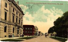 Vintage Postcard- Fourth Street, Looking South, Grand Forks ND picture