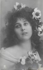 Edwardian antique RPPC postcard of female 1912 picture