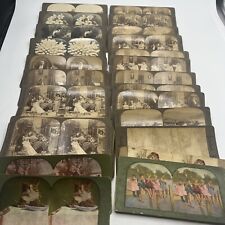 Antique People Animals Places Stereoview/Stereoscope Photo Cards Lot Of 35 picture
