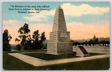 California Soldiers' Home Monument Vintage Postcard picture