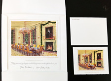 Bill Hillary Clinton Executive Whitehouse 2pc Christmas Cards 1998 w Envelope picture