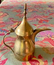 Vintage Etched Solid Brass Personal Tea Pot 6.5” high. From Mt Angel Convent, OR picture