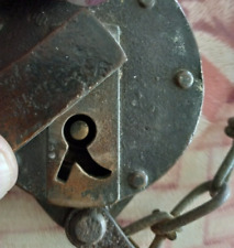 Rare Vintage Heart Shape Brass Padlock ~ No Key picture