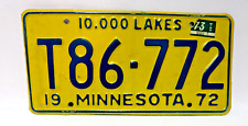 1968 Minnesota Blue on Yellow License Plate # T78-252 With 1969 Tab picture