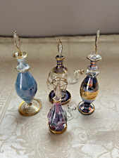 Set of 4 Vintage Egyptian Glass Perfume Bottles from 4