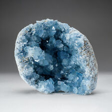 Blue Celestite Cluster Geode From Sankoany, Madagascar (6 lbs) picture