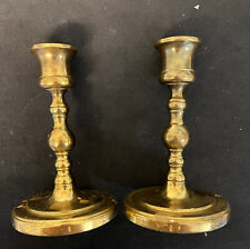 A Pair Of English Brass Candlesticks  picture