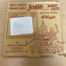 RARE VINTAGE JOSIE AND THE PUSSYCATS KELLOGG'S 45RPM RECORD STOCK 1970 picture