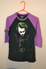 Vintage Dark Knight DC Why Serious Heath Ledger Joker Juniors XL 3/4 Sleeve Tee picture