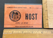 Original 1972 NASA Apollo 16 HOST Launch Access Viewing Pass Badge Serial No. 52 picture