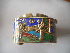 Vintage old Chinese import bronse enamel ashtray picture