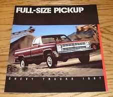 Original 1987 Chevrolet Full-Size Pickup Truck Sales Brochure 87 Chevy  picture