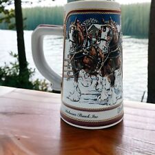 Anheuser Busch 1989 Clydesdale Budweiser Beer Stein Holiday Mug picture