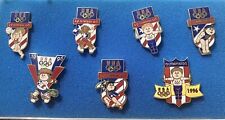 Lot Of 7 - 1996 Olympic Pins Cabbage Patch Kids Olympikids USA Vintage picture