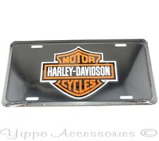 Harley Davidson Motorcycles Black Licensed Aluminum Metal License Plate Sign Tag picture