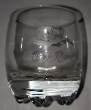 Crown Royal Old Fashioned Whiskey Rocks Lowball Glass White Lettering picture