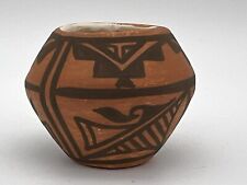Vintage Zuni Pottery Handmade Miniature Pot ￼Signed RB 1992 picture