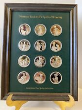 1972 Franklin Mint Norman Rockwell’s Spirit of Scouting Silver Medals Set of 12  picture