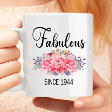 gifts for her birthday gift for 80 year old woman Fabulous since 1944 Coffee Mug picture
