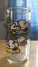 Vintage 1965 Snoopy Surfing Woodstock Swim Peanuts Jelly Glass picture