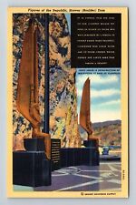 Boulder Dam NV-Nevada, Figures Of The Republic Vintage Souvenir Postcard picture