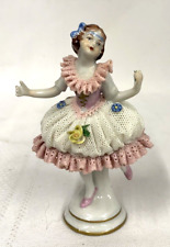 Vintage Volkstedt Dresden Germany Porcelain Lace Ballerina Figurine picture