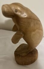 Vintage Hand Carved Wooden Manatee picture