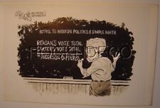 1980 John Anderson Presidential Run Orig Cartoon Art  Jack Higgins Do the Math picture