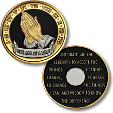 SOBRIETY  AA RECOVERY 12 STEPS ONE DAY AT A TIME BLACK  CHALLENGE COIN picture