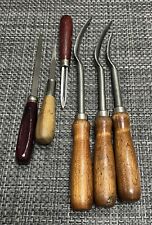 Vintage Babbitt Bearing Scrapers 6 pc Lot Sharp 58-61 Rockwell  (BT) picture
