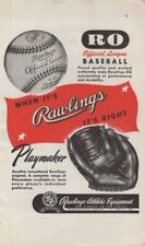 1950s Rawlings Sports Glove Mitt Ball Vintage Baseball Print Ad Page picture