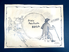 Antique 1910 A.W. Gibson Political Cartoon Greensburg KS Walter Stubbs picture