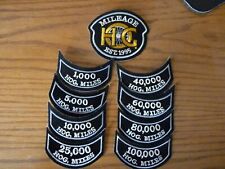 Harley Davidson Mileage Patch HOG Miles 1000 thru 100,000 picture