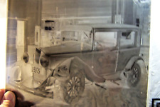 GLASS NEGATIVE  OF AN ANTIQUE VEHICLE--1931 NEW JERSEY LICENSE--8X10 picture