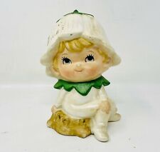 Vintage Ceramic Young Irish Girl Piggy Bank 5” Made In Japan  picture