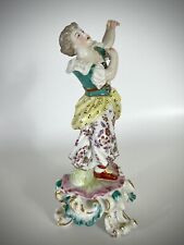 Antique Crown Derby Porcelain Figurine Dancer Woman Dancing Music Hand Painted picture