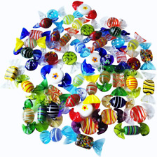 24Pcs Handmade Vintage Murano Style Various Glass Sweets Glass Candy Ornaments f picture