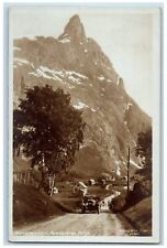1922 Romsdalshorn Mountain View Andalsnes Norway RPPC Photo Posted Postcard picture